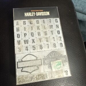 EK HARLEY DAVIDSON Motorcyle Biker Metallic Alphabet Rubber Stamps